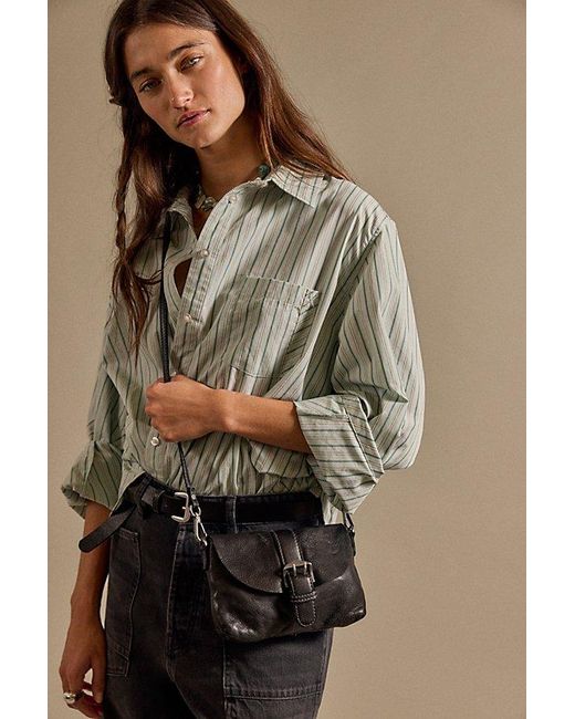 Free People Black Brando Crossbody Wallet