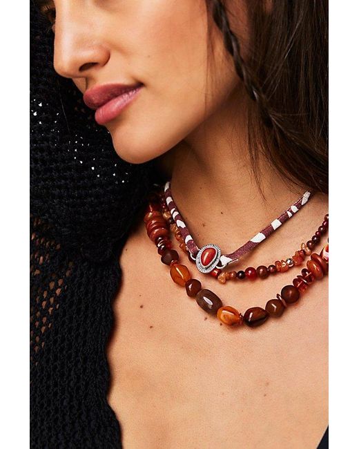 Free People Red She's Magic Choker At In Amber