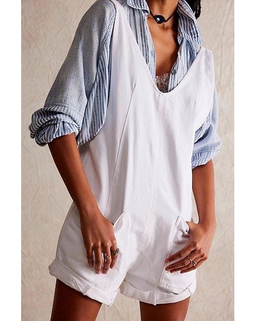 Free People White We The Free High Roller Shortall