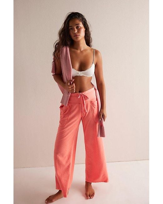 Intimately By Free People Pink Staycation Lounge Pants By