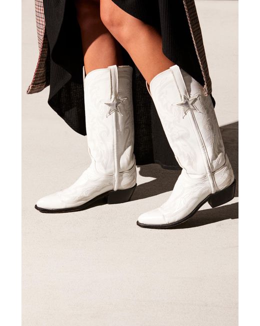 Free People High Noon Western Boot By Lucchese in White Lyst