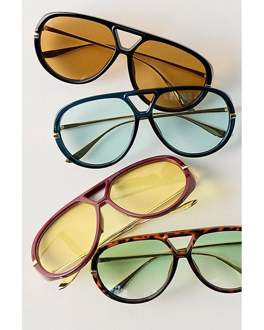 Free People Natural Sunday Afternoon Oversized Aviator Sunglasses