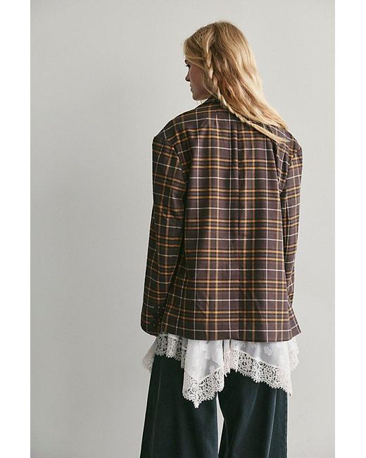 Free People Multicolor Dean Double-Breasted Blazer