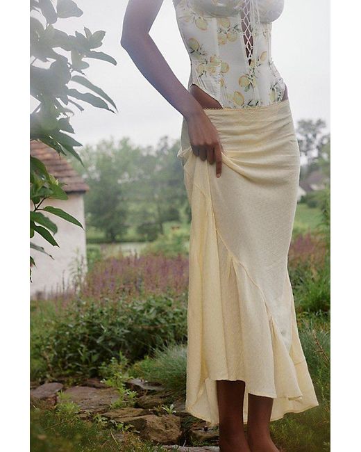 Intimately By Free People Green Sweet On You Bias-Cut Maxi Slip Skirt