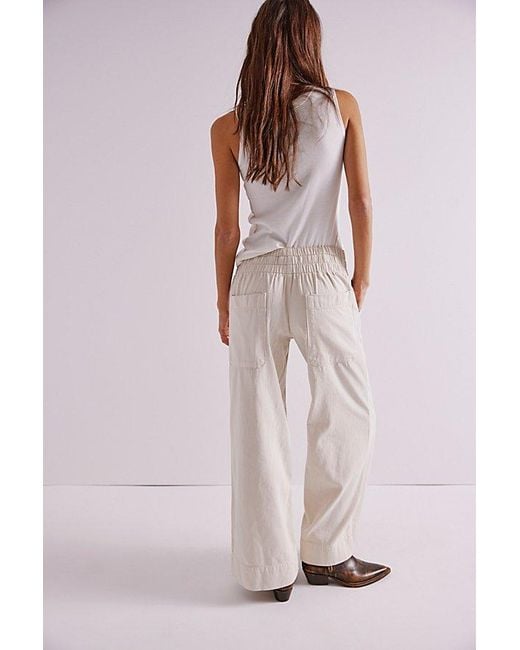 Free People Pink Breezy Denim Pull-on Jeans