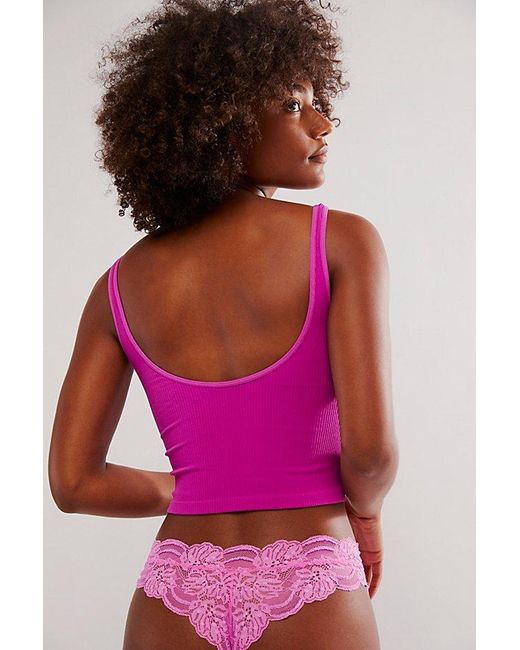 Intimately By Free People Pink Meg Seamless Crop Top