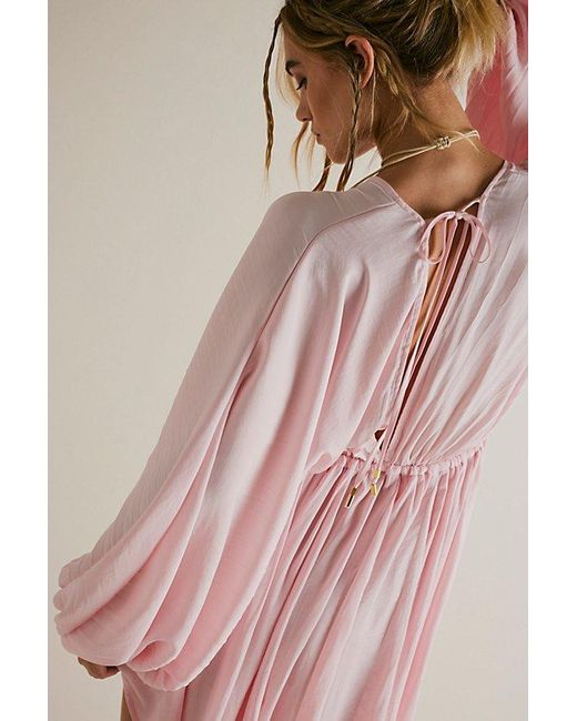 Free People Pink Arzel Mini Dress At In Cotton Candy, Size: Xs