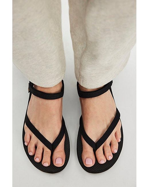 Teva White Flatform Slim Sandals