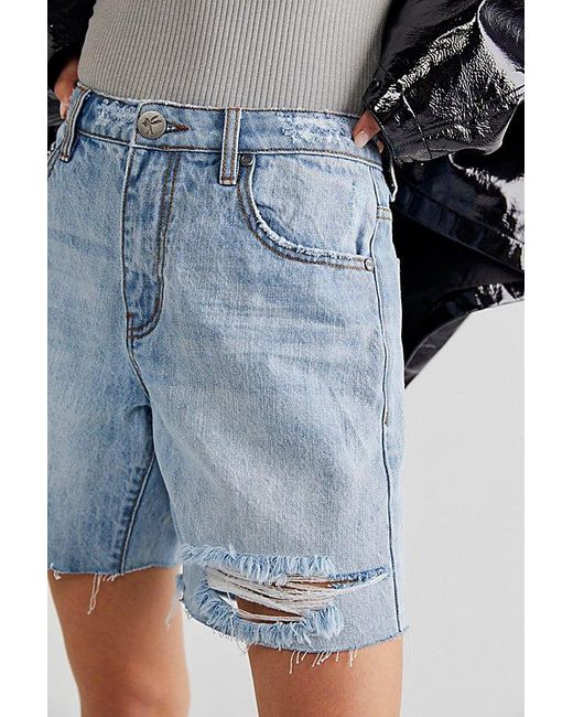 One Teaspoon Multicolor Jackson Mid-waist Shorts At Free People In Ocean, Size: 26