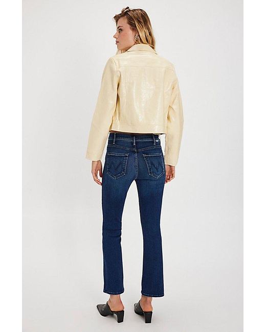 Mother Blue The Hustler Ankle Flare Jeans