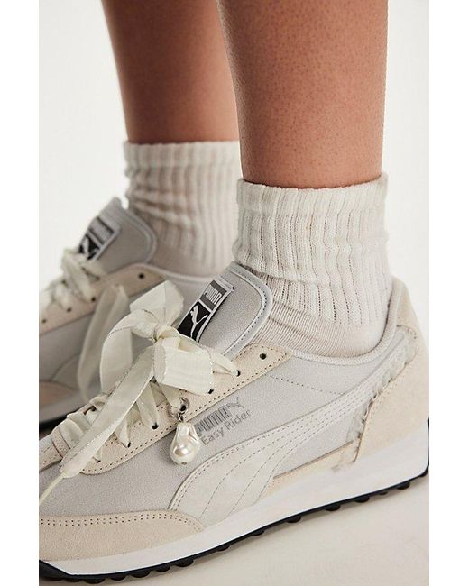 PUMA White Easy Rider Glam Athletic Sneakers