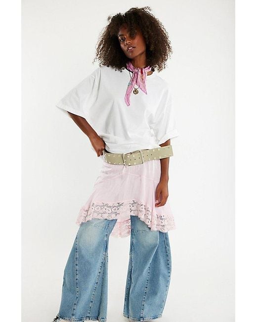 Intimately By Free People Pink Midnight Muse Half Slip By