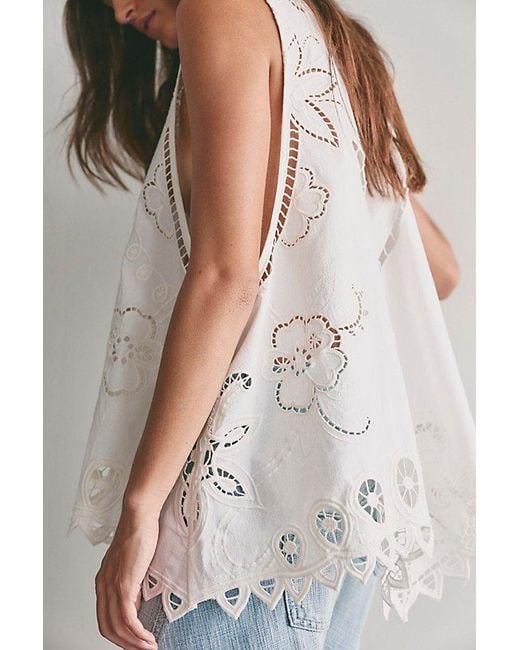 Free People Multicolor Reina Cutwork Tunic