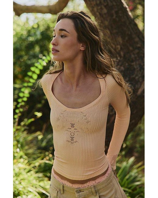 Free People Green Dynamic Duo Long Sleeve