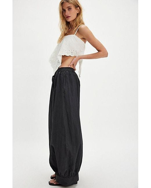 Free People Black The Rundown Pull-On Balloon Pants