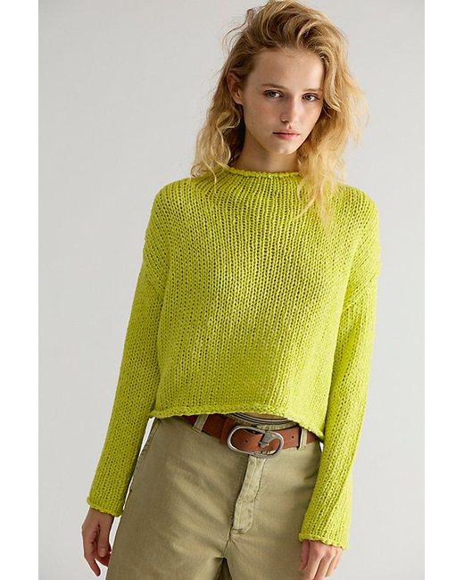 Free People Yellow Opal Rollneck Knit Sweater