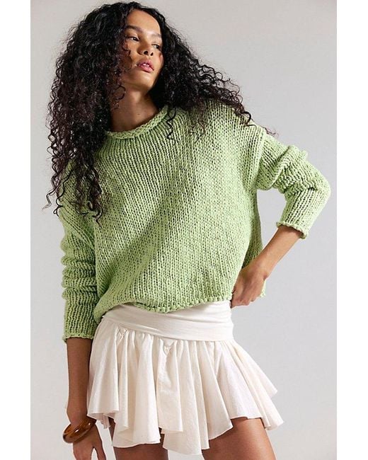 Free People Green Opal Rollneck Knit Jumper