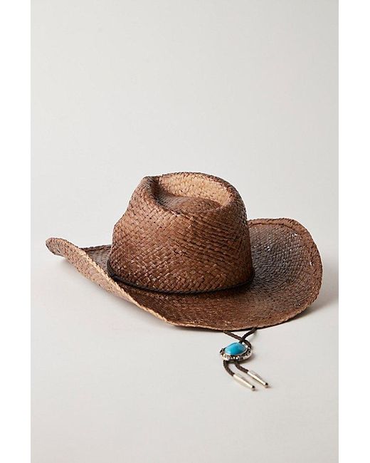 Free People Brown Coco Cowboy Hat