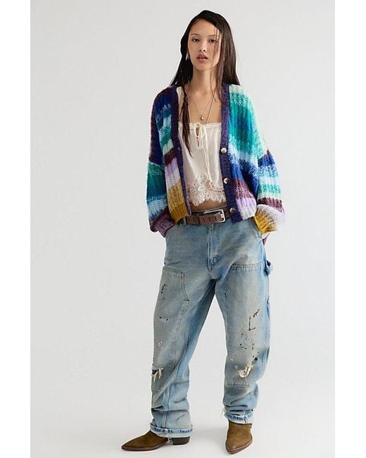 Free People Blue Dawn Knit Cardi