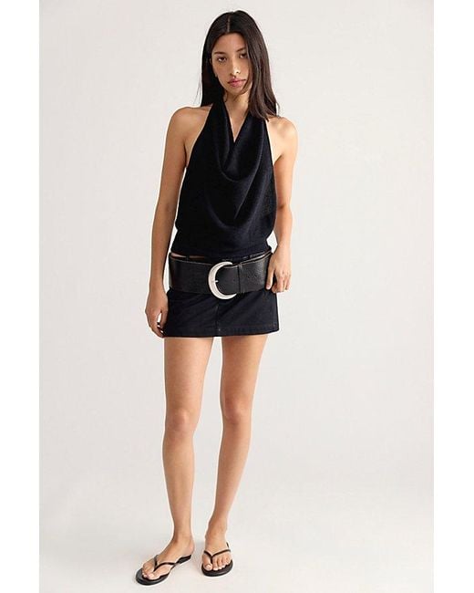 geel Black Vega Cowl Neck Top