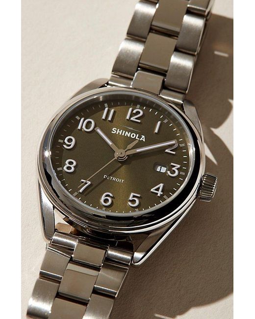 Shinola Metallic Derby Bracelet Watch