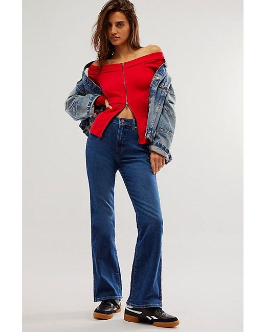 Wrangler Red Westward 626 High-rise Bootcut Jeans At Free People In Hot In Here, Size: 26