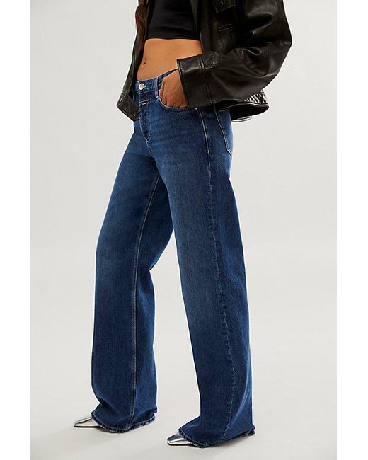 Closed Blue Gillian Low-Rise Wide Flare Jeans