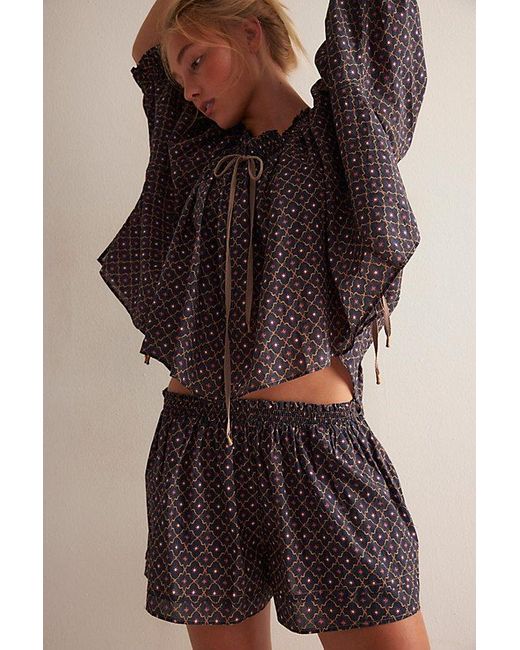 Free People Black Brighter Days Lounge Set