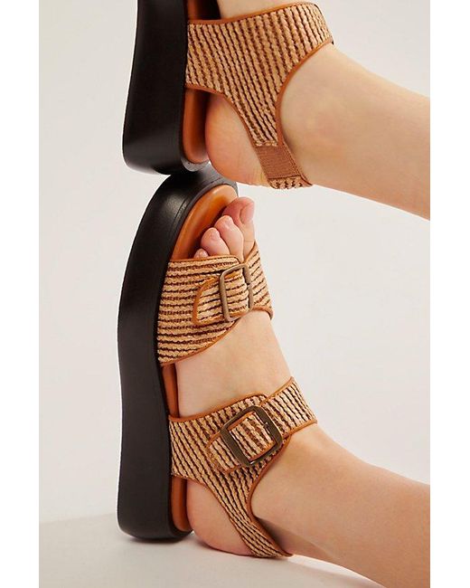 Free People Brown Mandi Weave Sandals