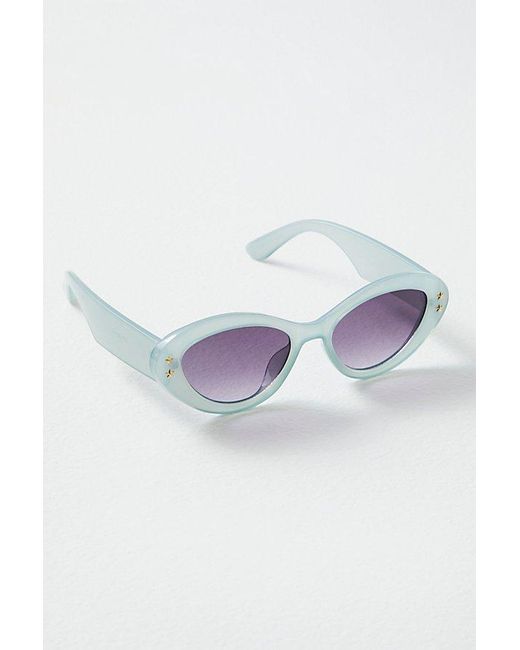 Free People Blue Star Studded Cat Eye Sunglasses