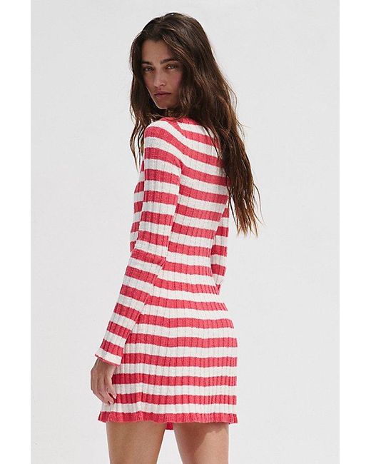 free-est Red Junie Sweater Mini Dress By