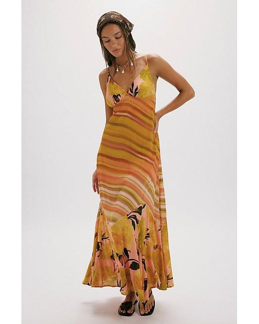 Free People Metallic Painted Sands Maxi Dress