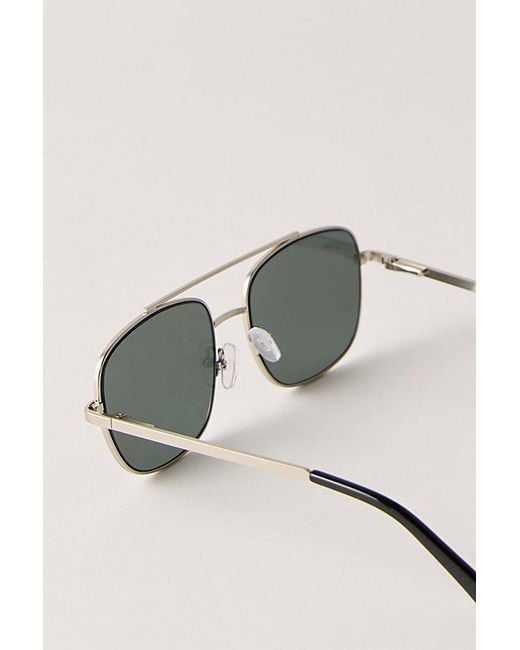 Free People Black Brooks Metal Aviator Sunglasses