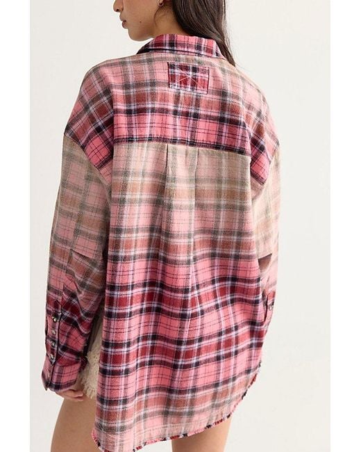 Free People Multicolor Lexi Plaid Button Down Top