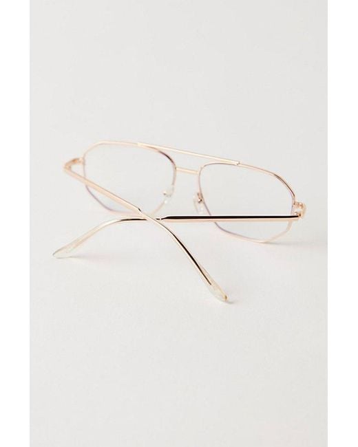 Free People Brown Peter Retro-Light Aviator Glasses