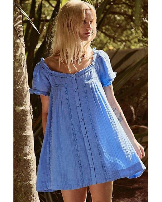 free-est Blue Tilly Mini Dress By