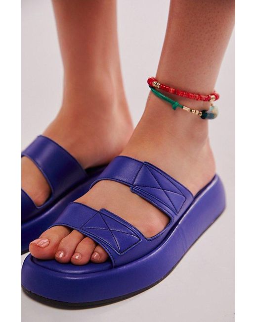 INTENTIONALLY ______ Blue Kiara Slip-On Sandals