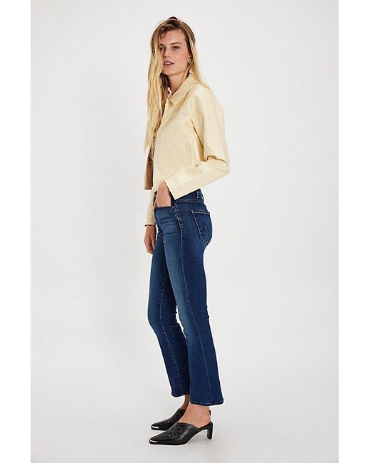 Mother Blue The Hustler Ankle Flare Jeans