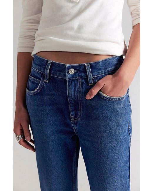 Free People Blue Elowen Cropped Flare Jeans