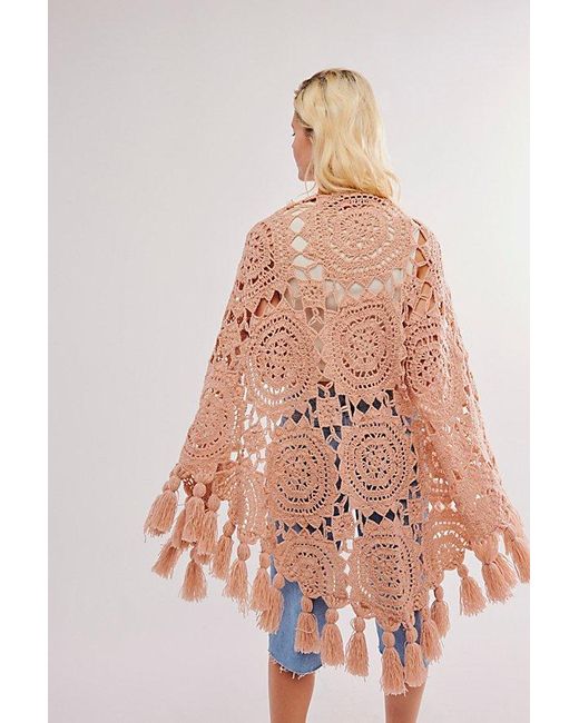 Free People Natural Sunny Day Crochet Shawl