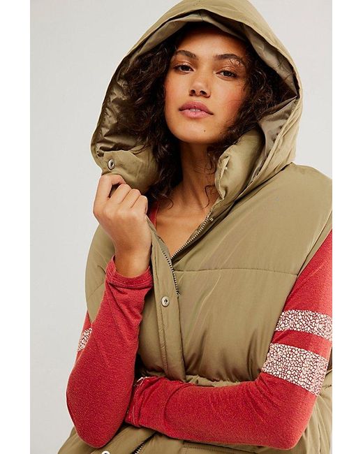 Free People Red Dreamers Puffa Vest
