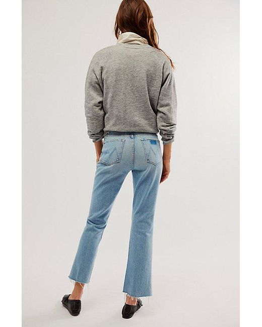 Mother Blue The Hustler Ankle Fray Jeans At Free People In Home On The Range, Size: 27