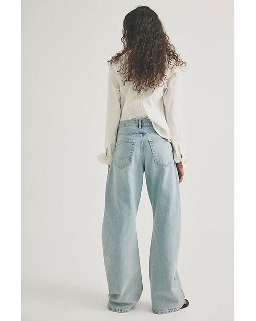Free People Blue Golden Hour Trouser Jeans