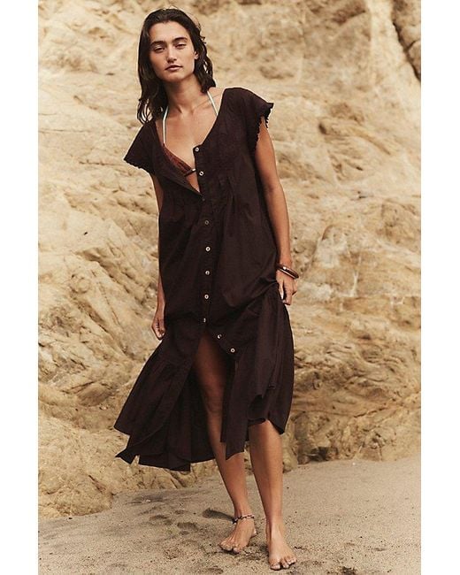 free-est Natural Aster Midi Dress By
