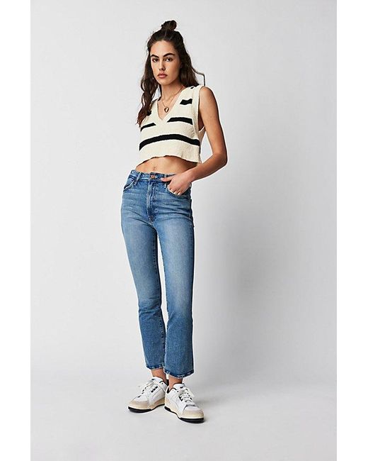 Mother Blue The Hustler Ankle Jeans At Free People In Scenic Route, Size: 32
