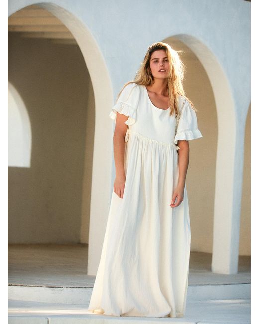Free People La Vie Maxi Dress in White | Lyst