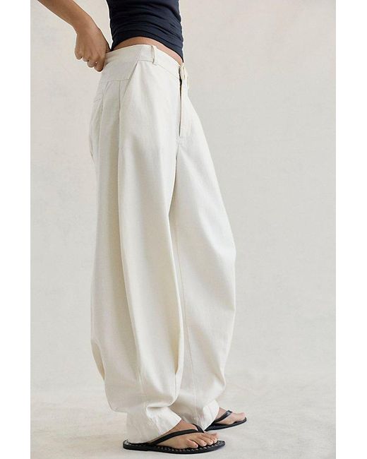 Free People Natural Sky High Lantern Pants