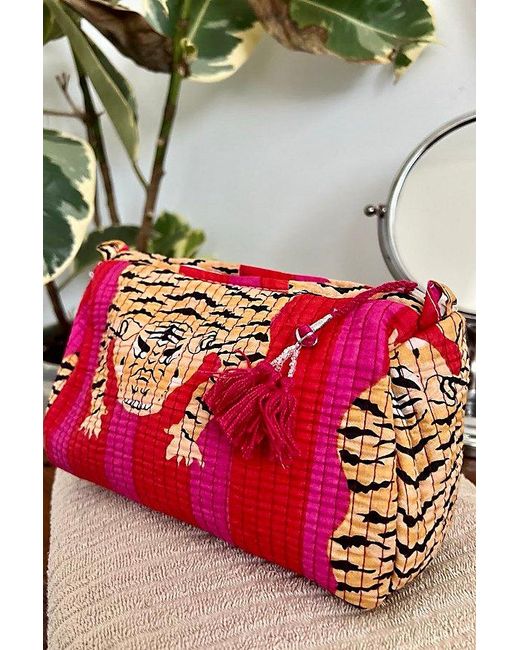 Be Deva Red Kala Cosmetic Bag