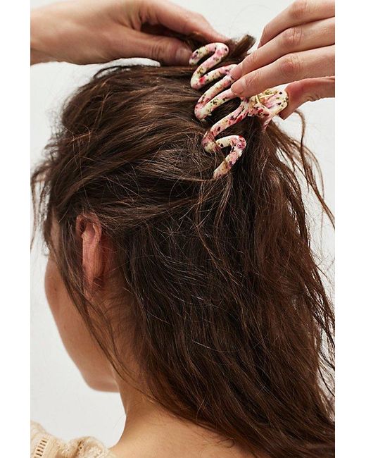Free People Brown Round The Clock Claw Clip