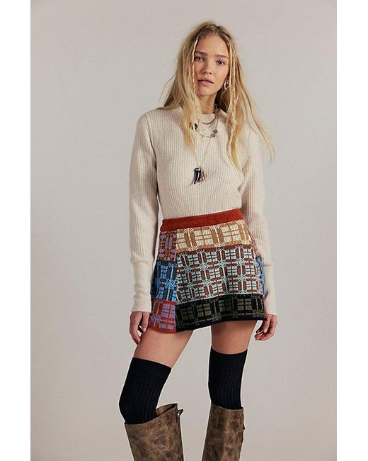 Free People Multicolor After School Mini Skirt